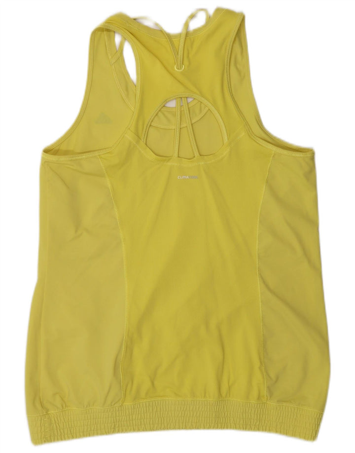 Adidas Feminino Climacool Vest Top UK 16/18 Grande Amarelo Poliamida