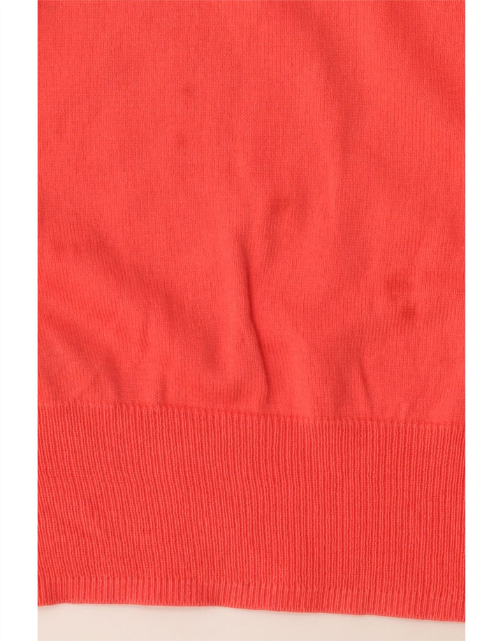 Zara Suéter masculino com gola redonda e algodão vermelho médio