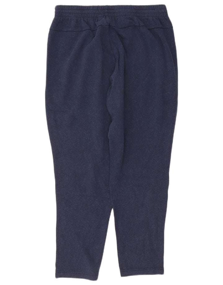 Calça de treino masculina Adidas grande algodão azul marinho