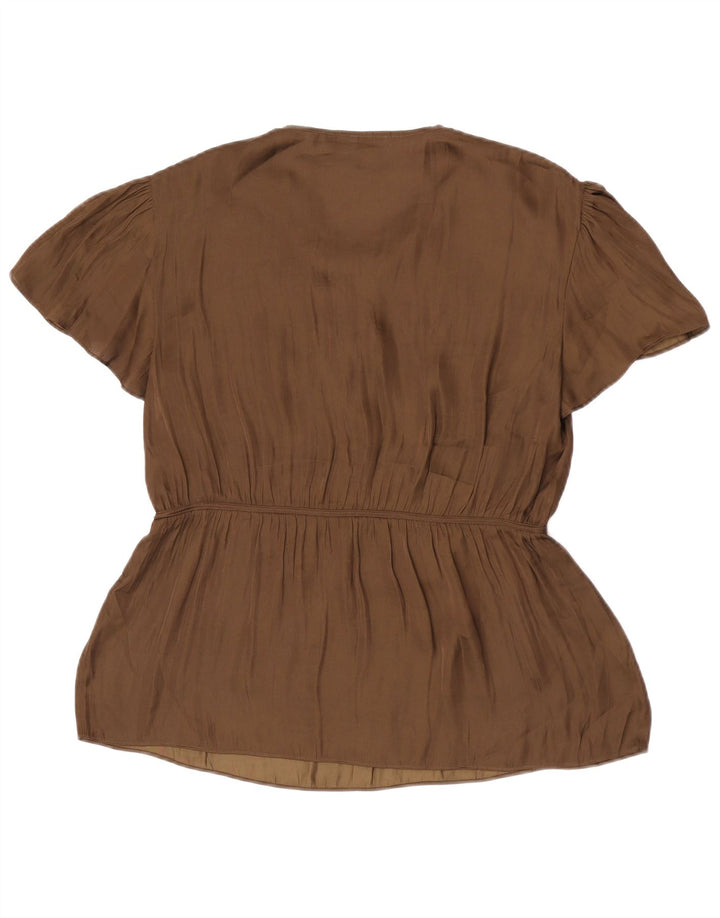 Blusa feminina Jigsaw UK 12 médio cáqui