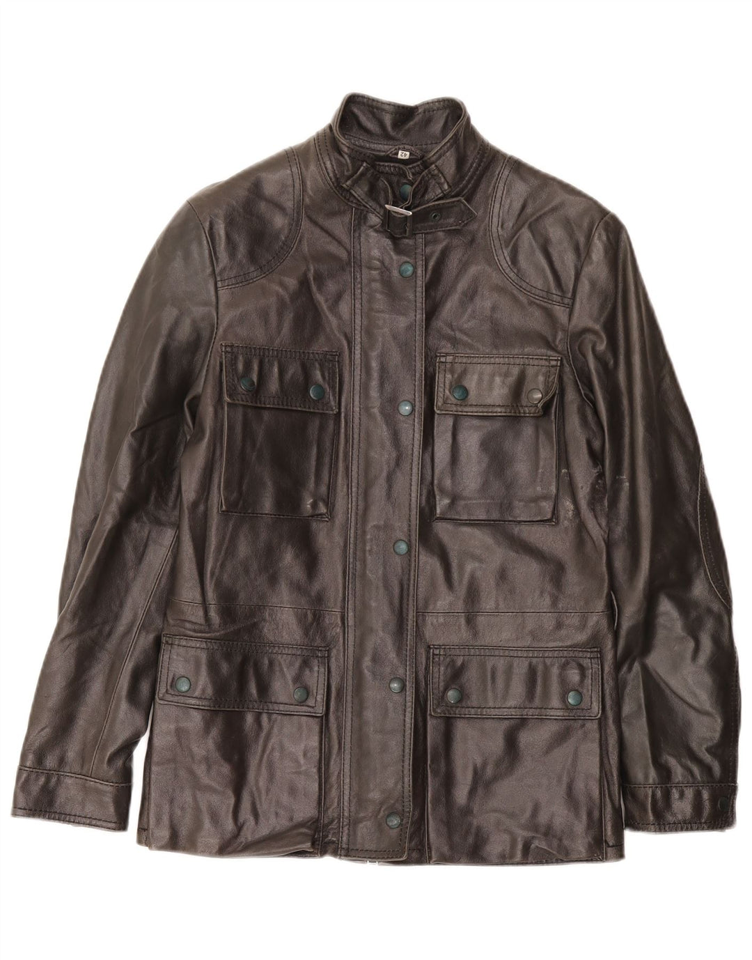 Jaqueta de couro feminina Suprema IT 42 couro preto médio