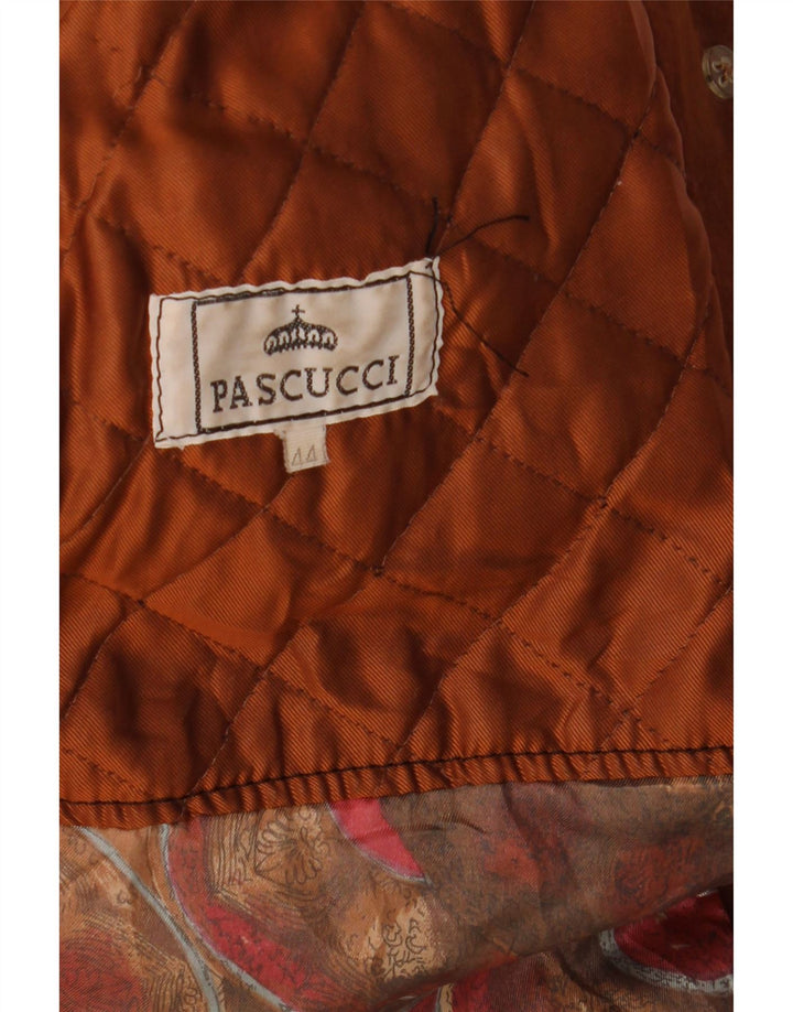 Sobretudo feminino de camurça Pascucci EU 44 XL marrom