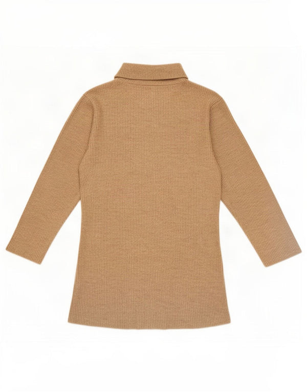 Top feminino Zara manga 3/4 UK 12 médio bege