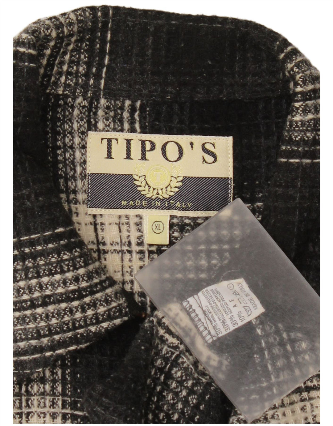 Tipo'S Camiseta masculina de flanela XL preta xadrez de lã