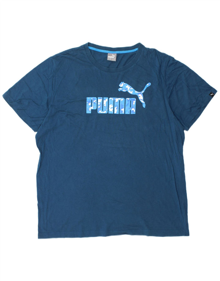 Camiseta gráfica masculina PUMA Top 2XL azul marinho