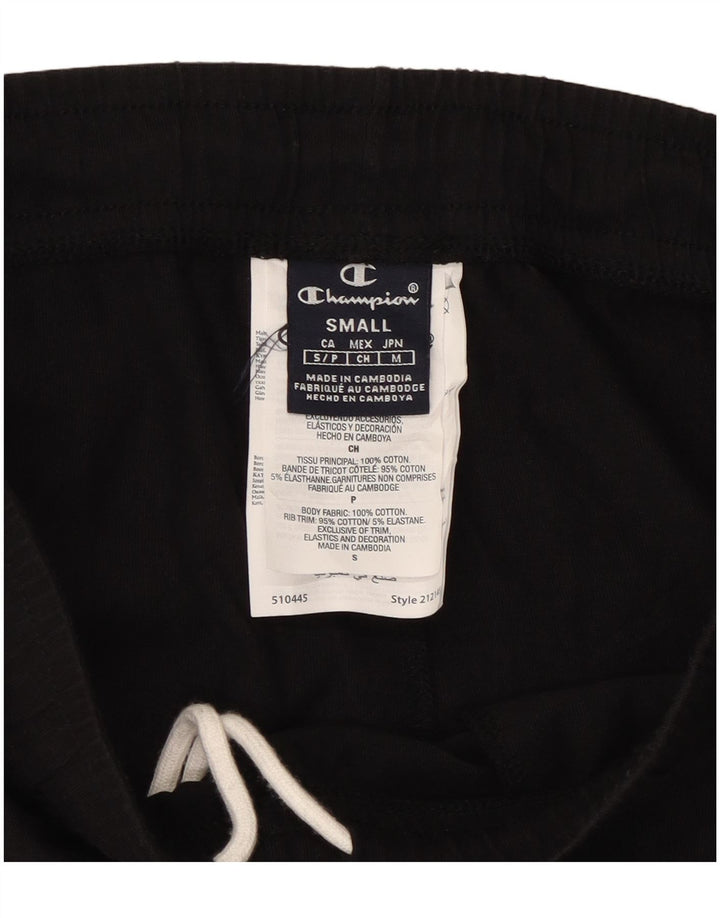 Calça de treino masculina Champion Joggers pequeno algodão preto