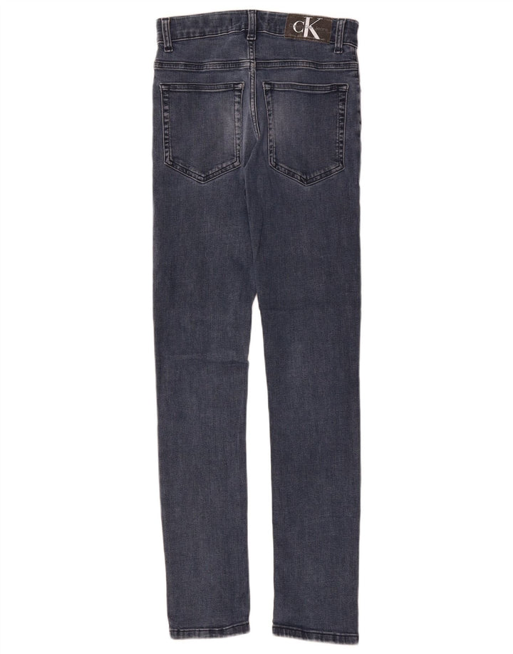 CALVIN KLEIN Meninas Jeans Skinny 13-14 Anos W26 L29 Azul Algodão