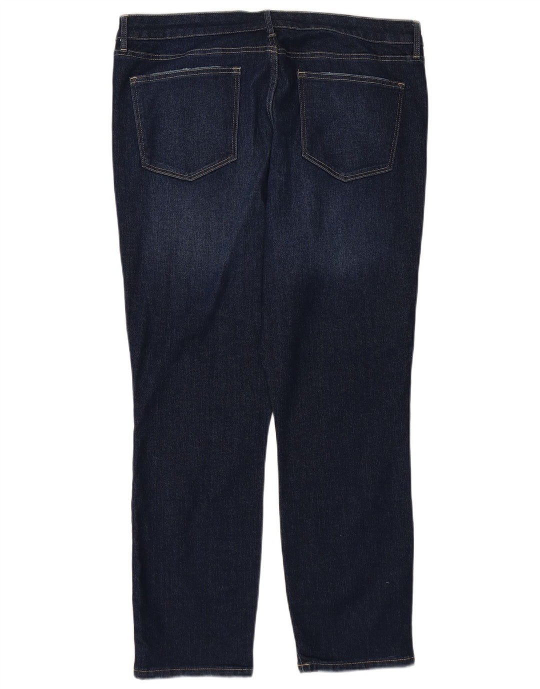 Jeans retos femininos de cintura alta TOMMY HILFIGER US 16 2XL W38 L28 azul marinho