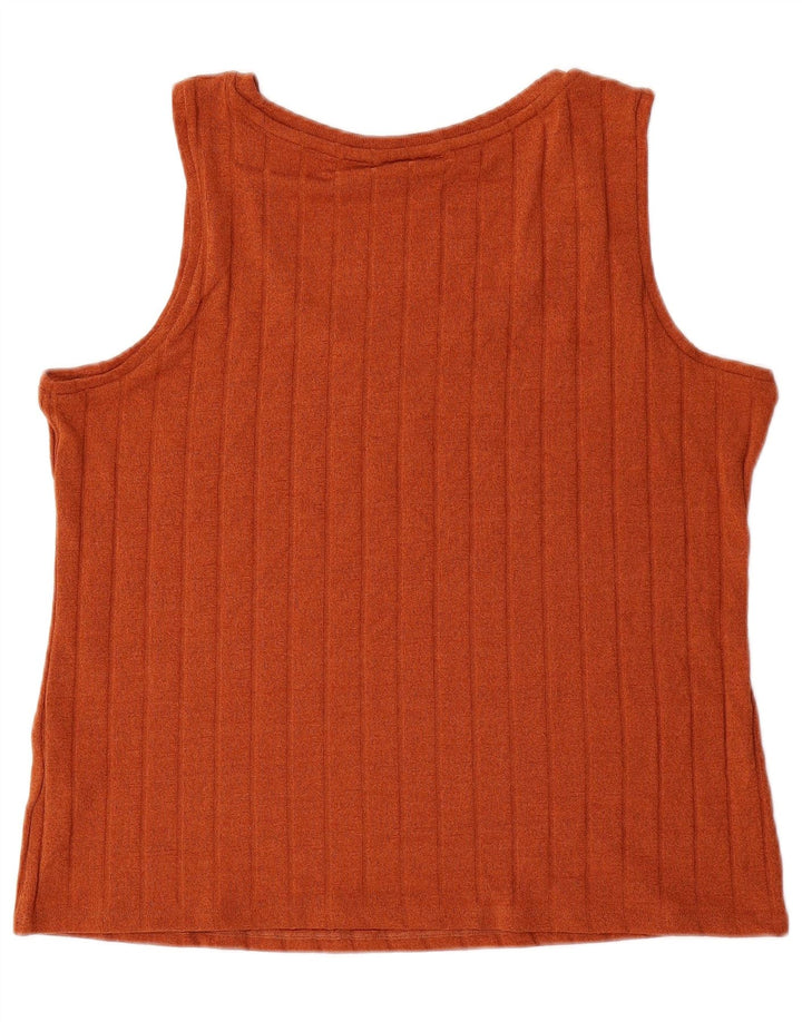 Colete feminino Marks & Spencer UK 22 3XL poliéster laranja
