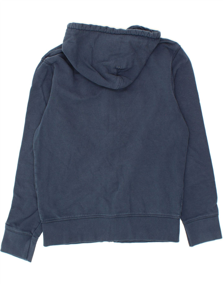 JACK & JONES Mens Graphic Zip Hoodie Sweater Medium Navy Blue Cotton Vintage Jack & Jones and Second-Hand Jack & Jones from Messina Hembry 