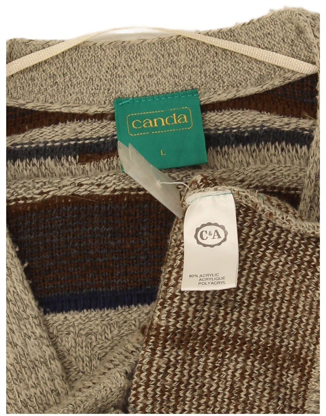 Canadá Suéter Cardigan Masculino Grande Acrílico Geométrico Cinza