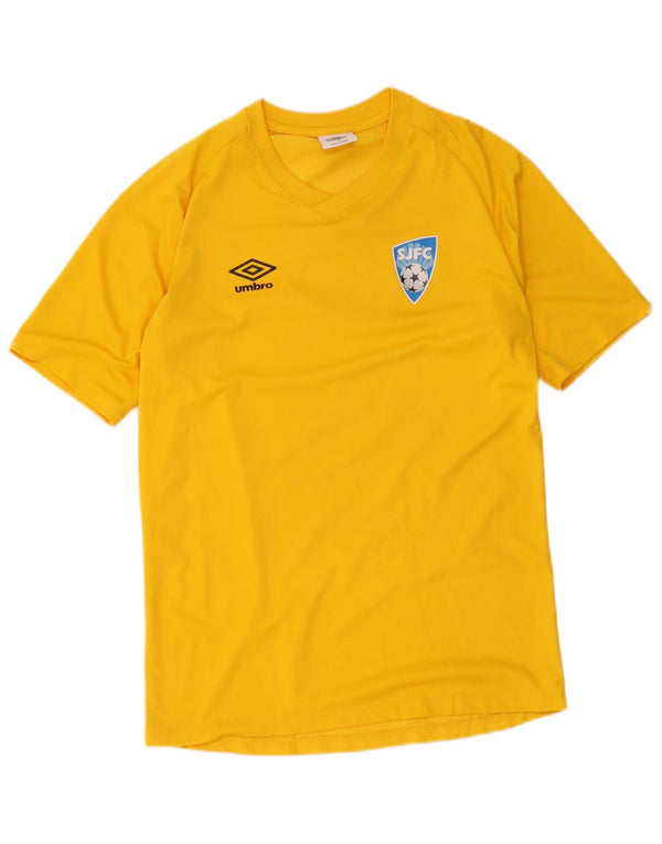 Camiseta gráfica masculina Umbro Top pequeno amarelo