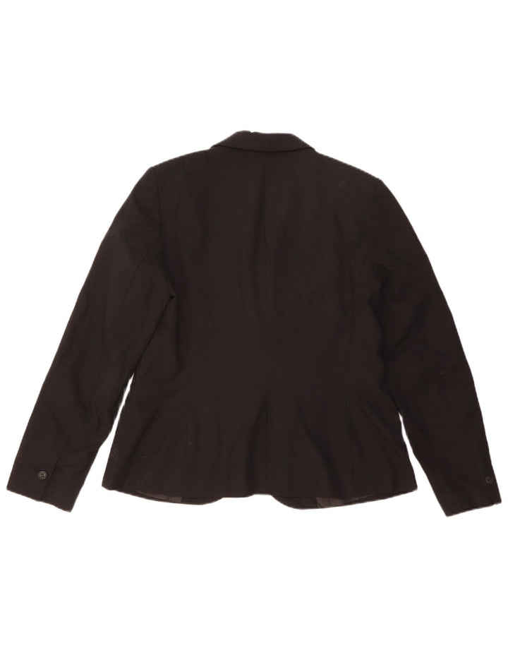 Jaqueta blazer feminina ZARA com 1 botão EU 42 grande poliéster preto