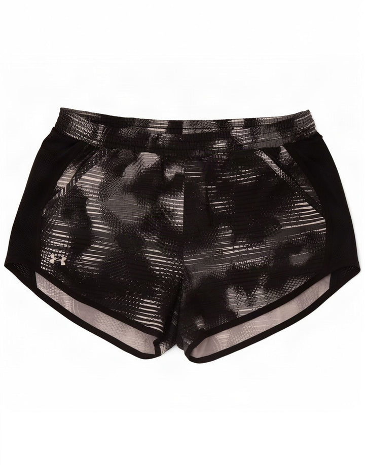 Under Armour Womens Abstract Pattern Sport Shorts Reino Unido 10 Pequeno Preto