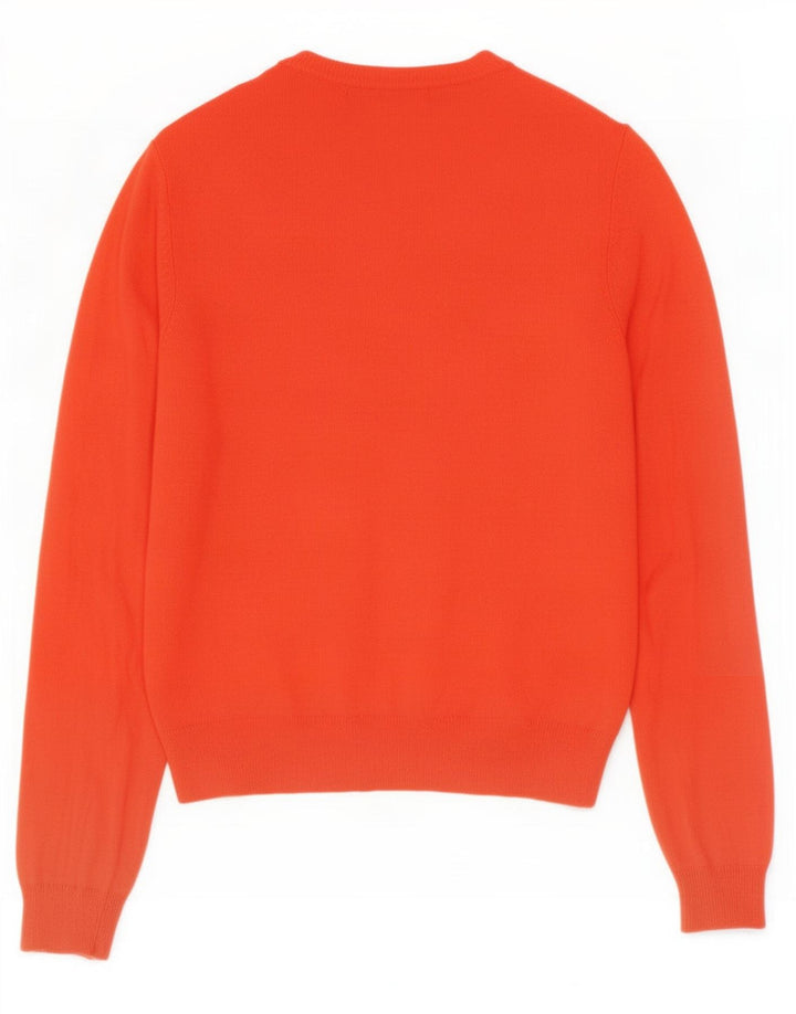 Suéter cardigã feminino Marks & Spencer Reino Unido 10 pequeno laranja