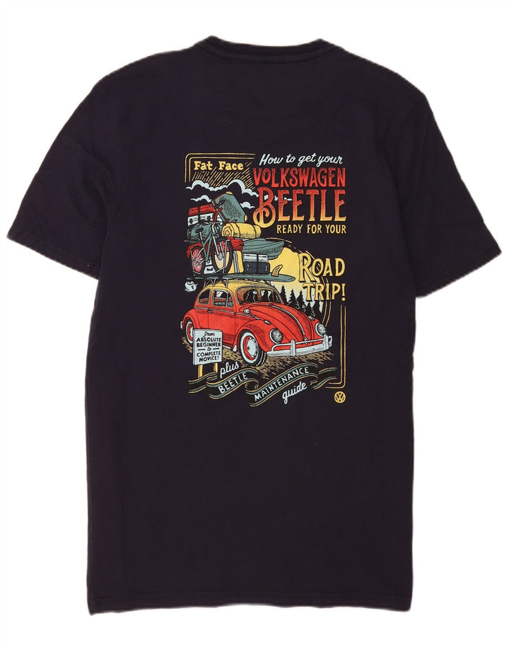 Camiseta gráfica masculina Fat Face Top médio algodão azul marinho