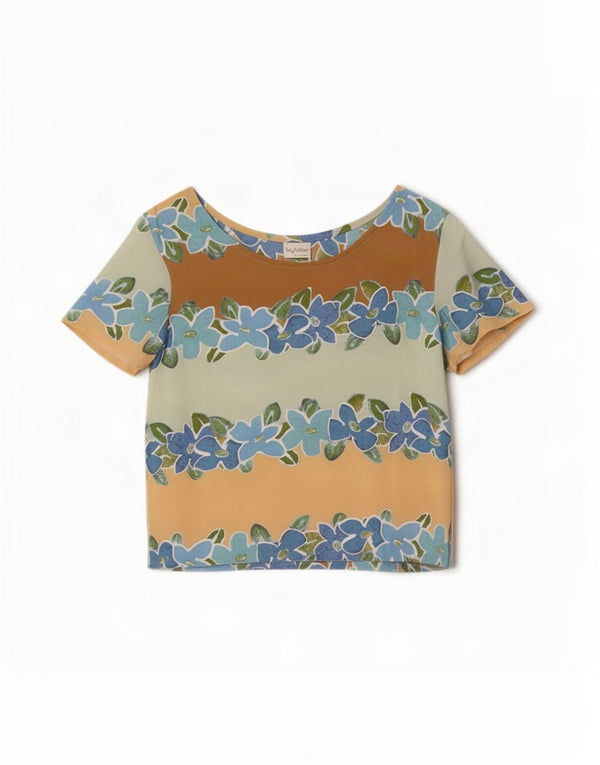 Blusa feminina Byblos UK 14 viscose floral multicolorida média