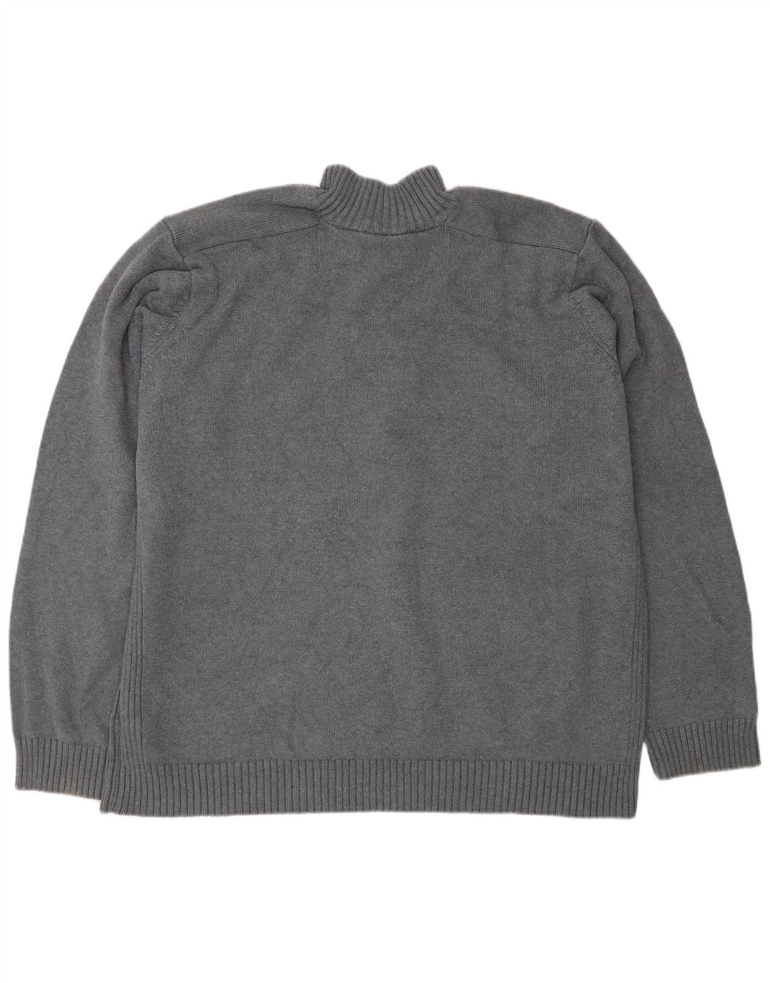 Suéter masculino Marks & Spencer Blue Harbor com botão e gola 2XL cinza