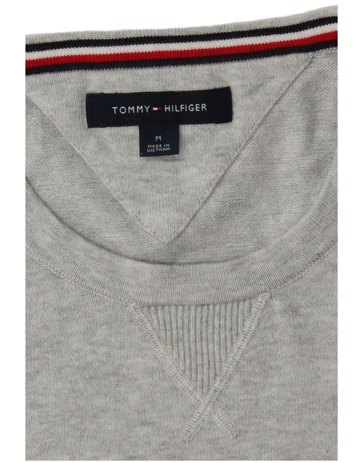 Suéter masculino TOMMY HILFIGER com gola redonda cinza médio