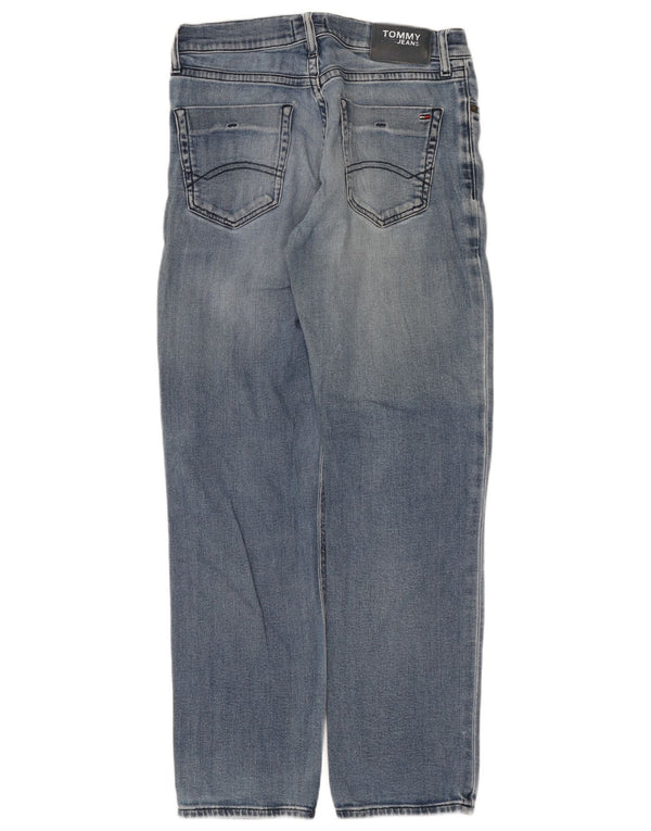 Tommy Hilfiger Masculino Slim Jeans W30 L32 Azul Algodão