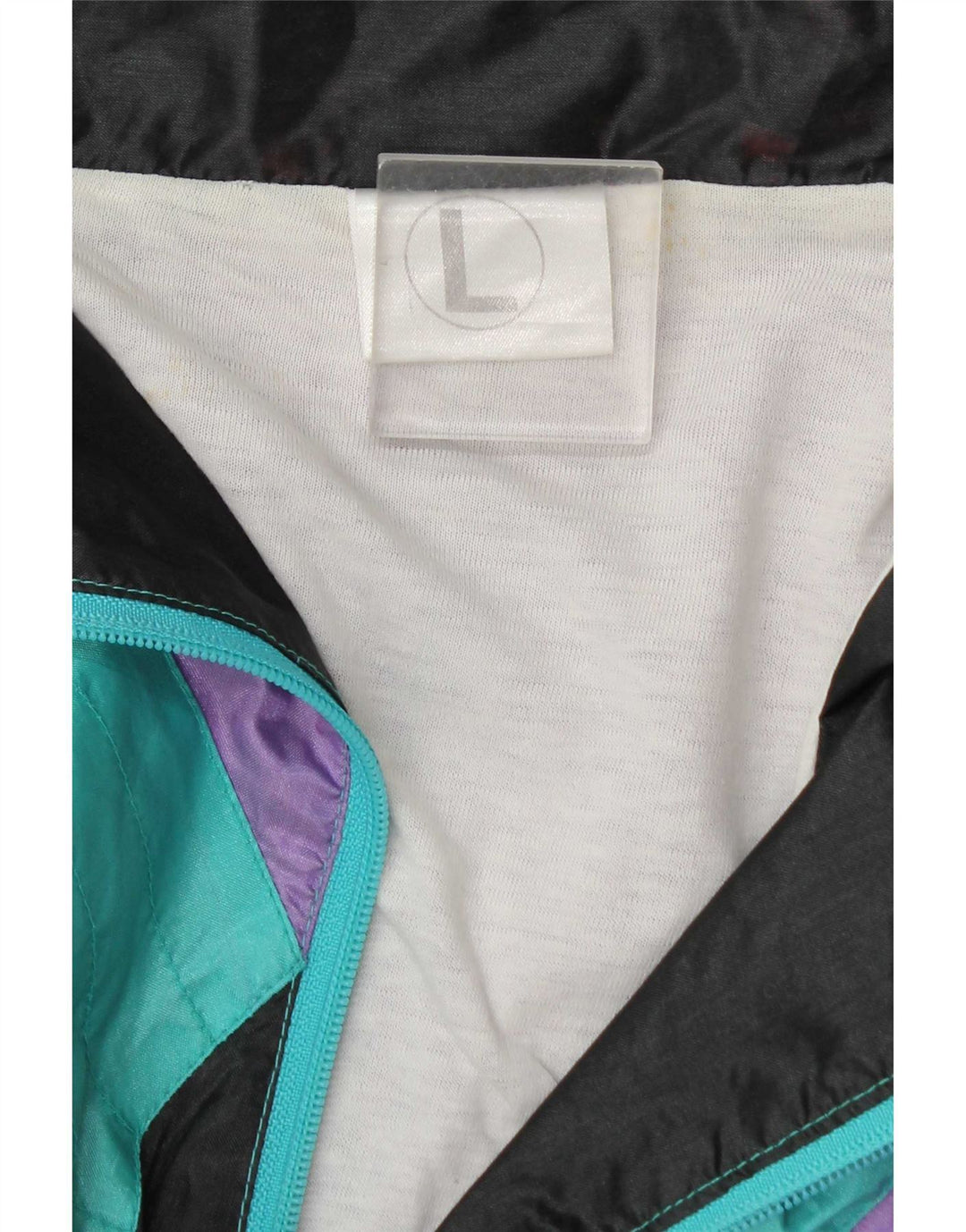 Jaqueta superior de agasalho masculino vintage grande poliamida colorblock multicolorida