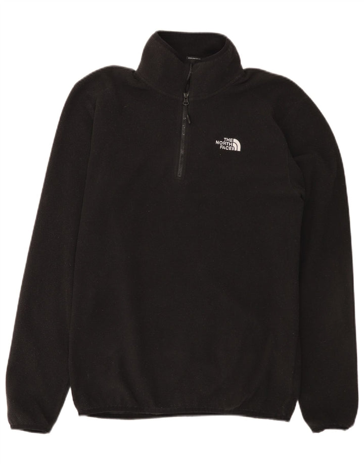 THE NORTH FACE Suéter masculino de lã com gola e zíper, pequeno, preto, poliéster
