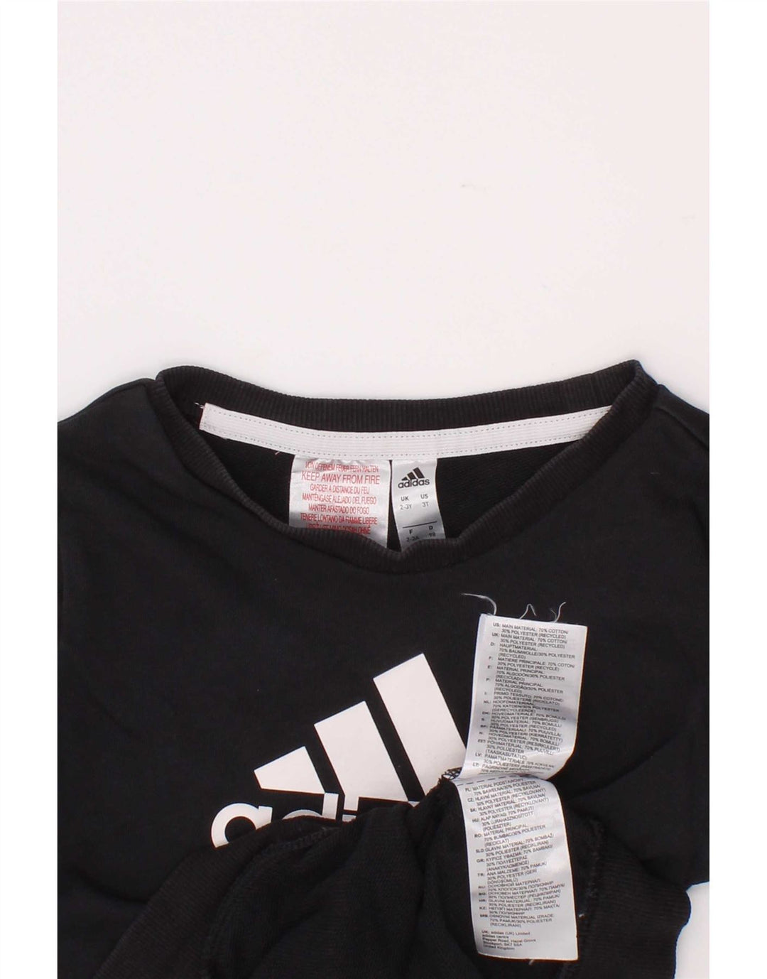 Suéter gráfico Adidas Meninos 2-3 anos preto