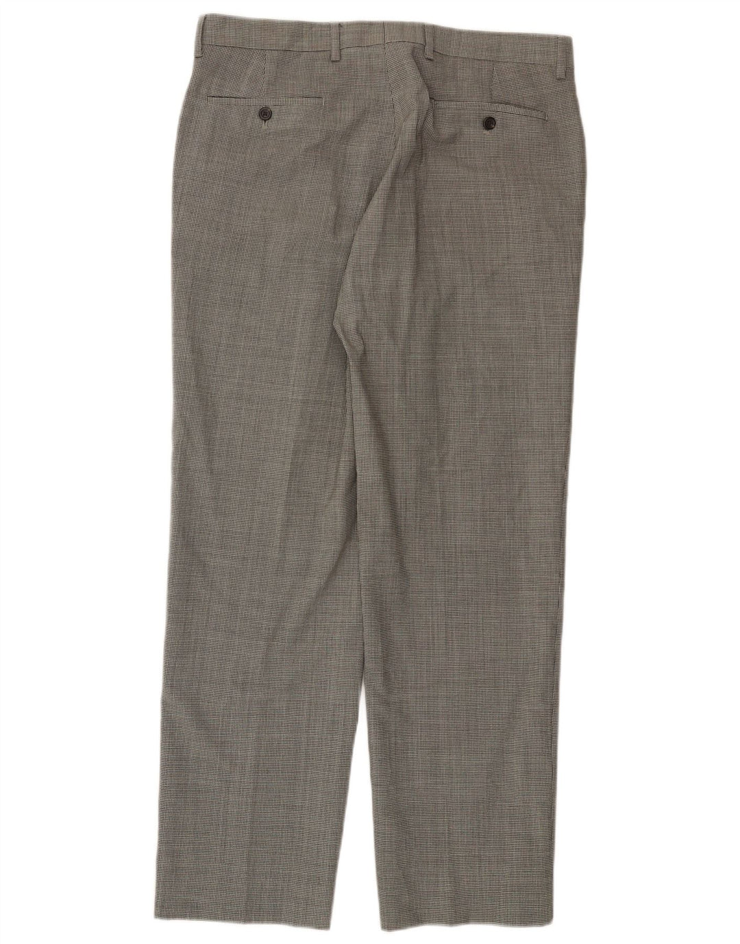 Calça masculina Ralph Lauren Total Comfort Suit W34 L29 preta Houndstooth