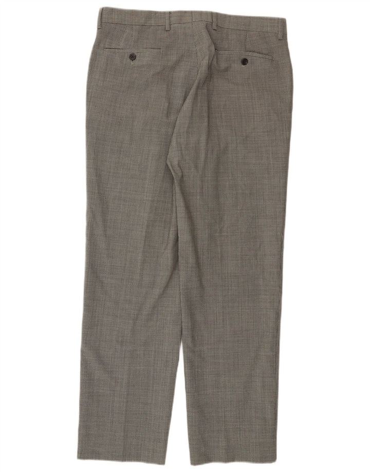 Calça masculina Ralph Lauren Total Comfort Suit W34 L29 preta Houndstooth