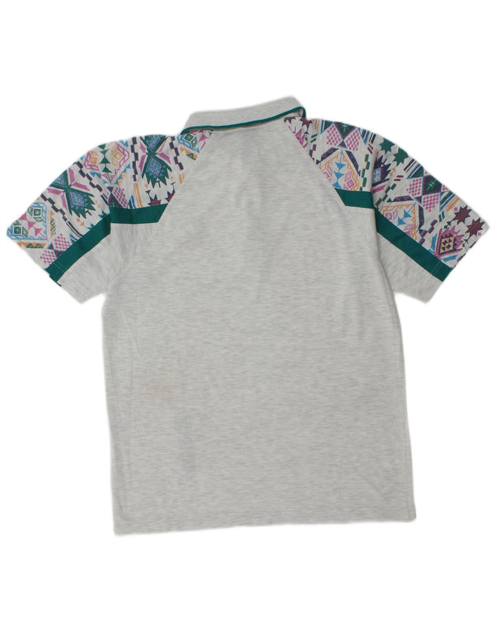 Camisa polo masculina Lotto cinza médio geométrica