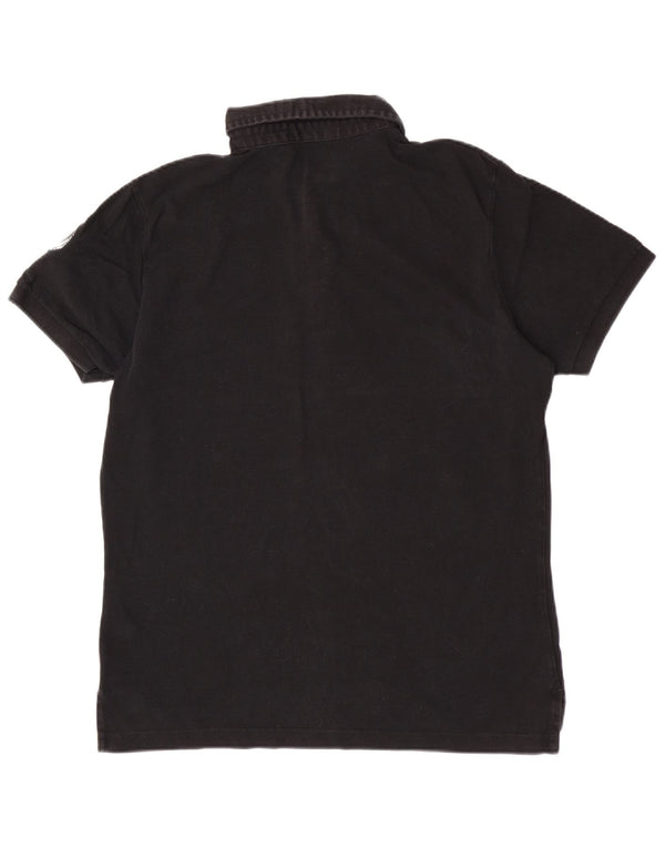Camisa polo masculina Diesel médio algodão preto