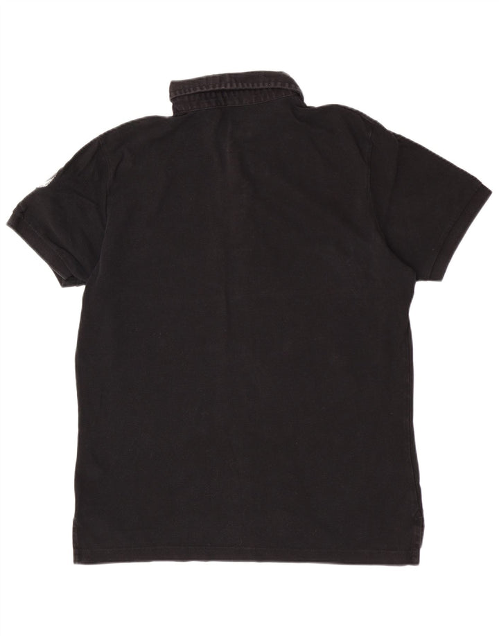 Camisa polo masculina Diesel médio algodão preto