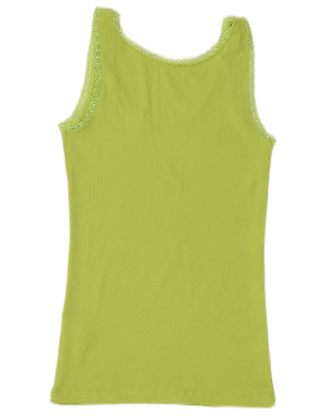 Top colete feminino BENETTON UK 14 grande algodão verde