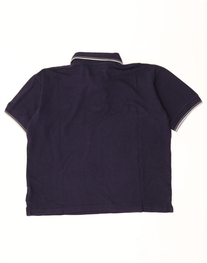 Camisa polo masculina Kappa grande algodão azul marinho