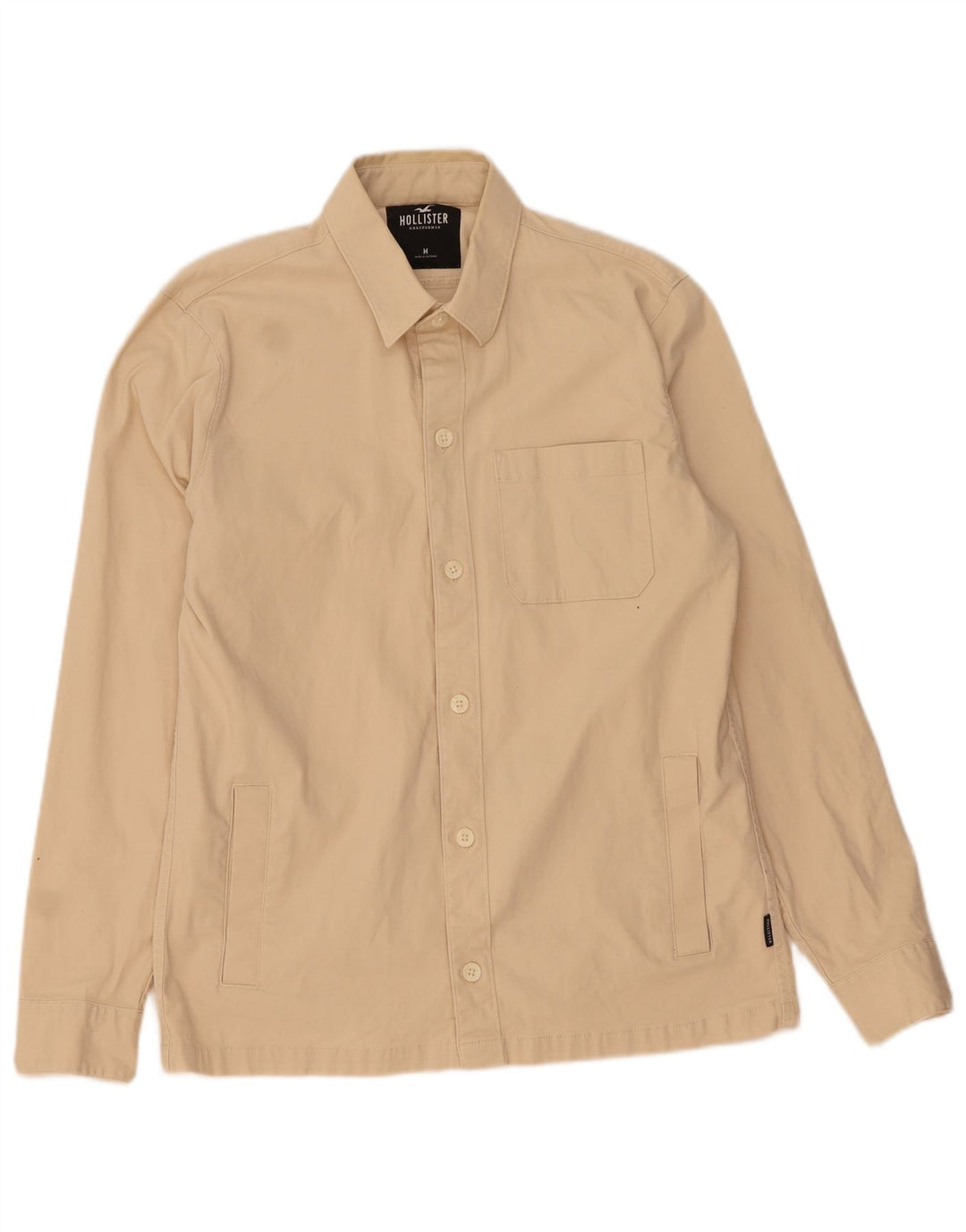 Camisa masculina HOLLISTER de algodão bege médio
