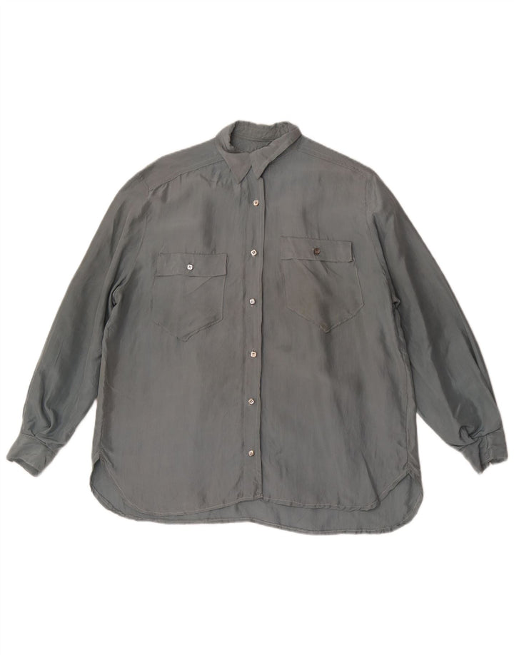 Blusa feminina vintage UK 18 XL cinza