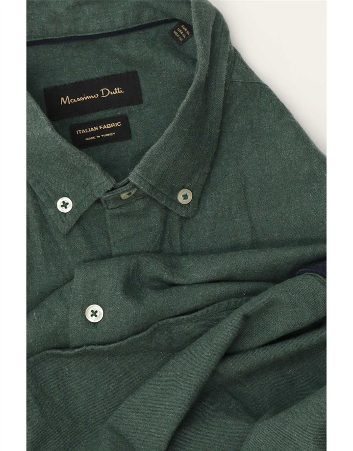 Camisa masculina Massimo Dutti XL verde