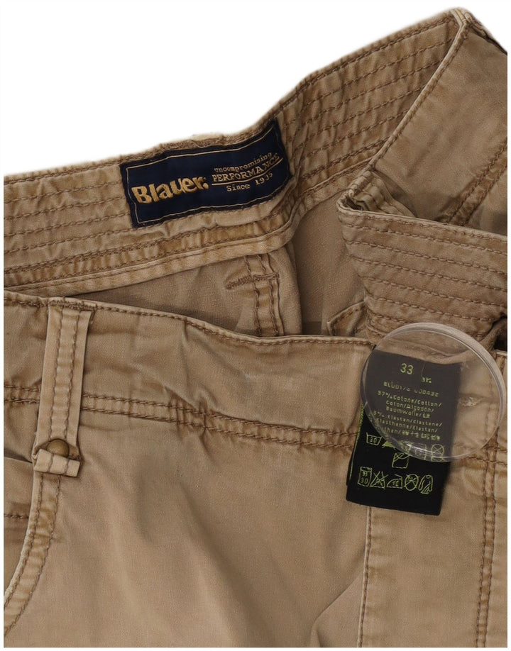 Shorts cargo masculino Blauer W33 algodão bege médio