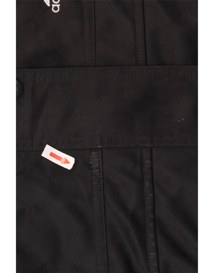 ADIDAS Womens Oversized Hooded Tracksuit Top Jacket UK 14 Grande Preto