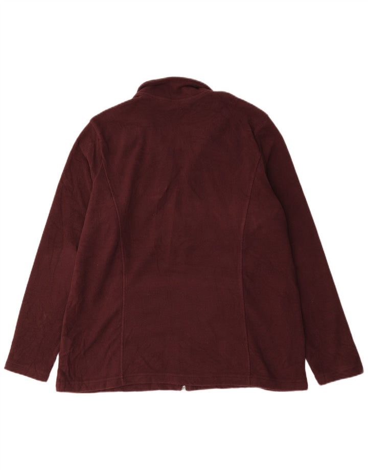 Jaqueta feminina de lã grande Marks & Spencer Reino Unido 18 XL Borgonha poliéster
