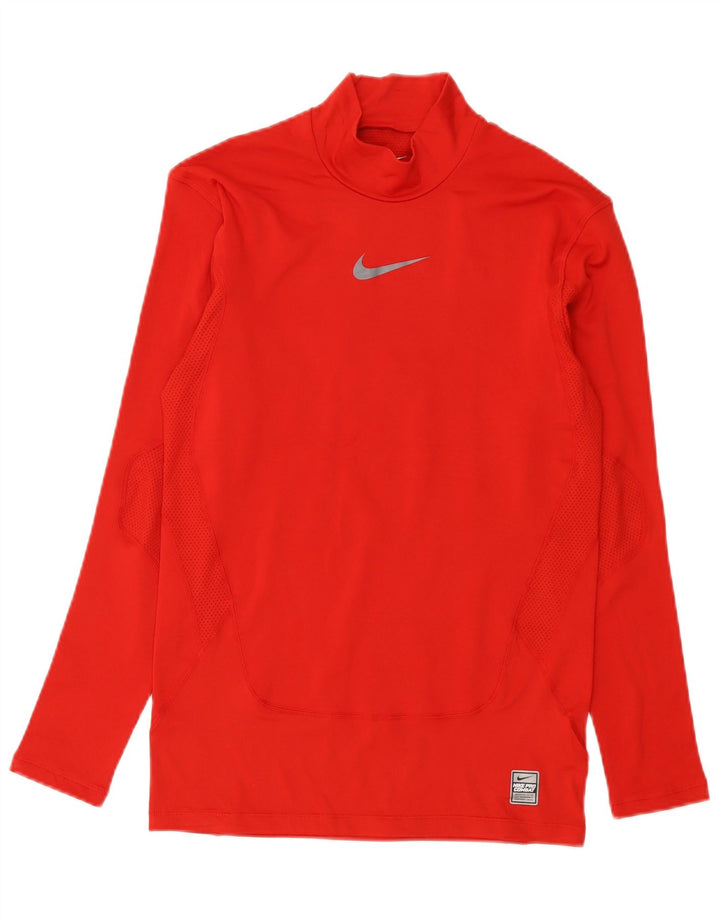 Nike Mens Dri Fit Top Manga Longa Grande Poliéster Vermelho