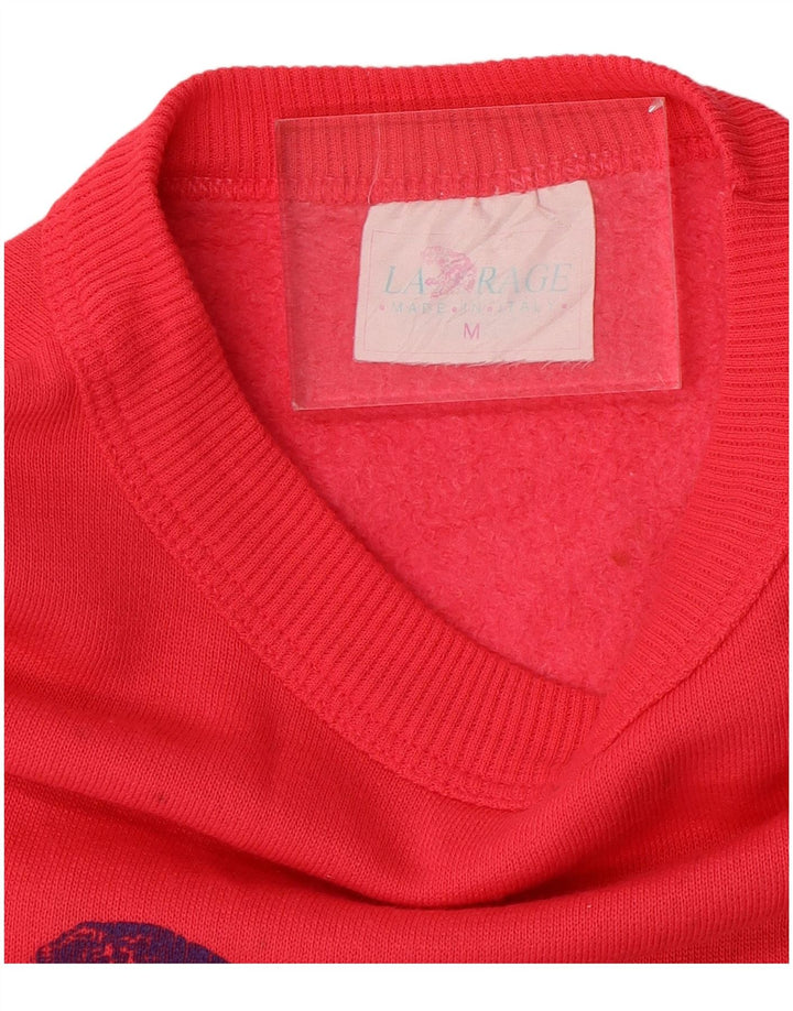 Moletom gráfico masculino vintage jumper médio rosa algodão