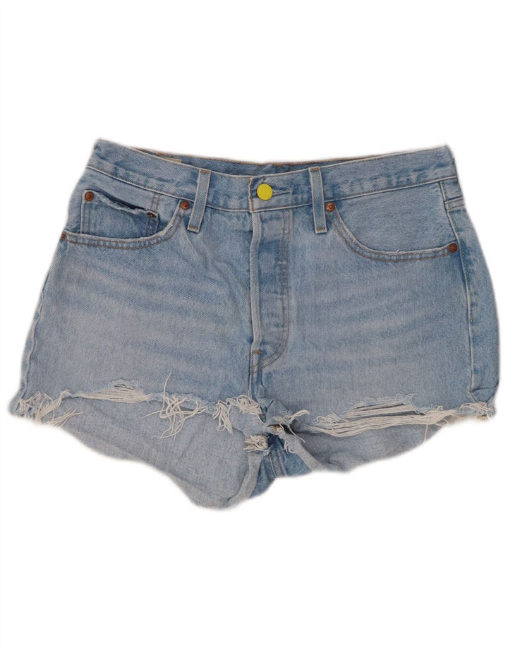 Shorts jeans feminino 501 da LEVI'S W29 algodão azul médio