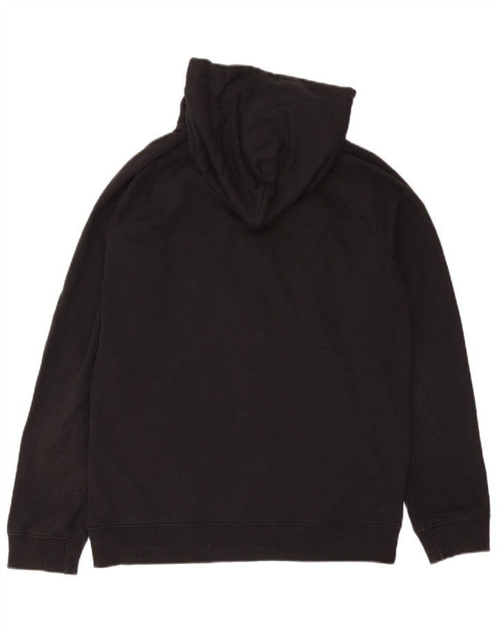 Suéter masculino com capuz e zíper Quiksilver pequeno algodão preto