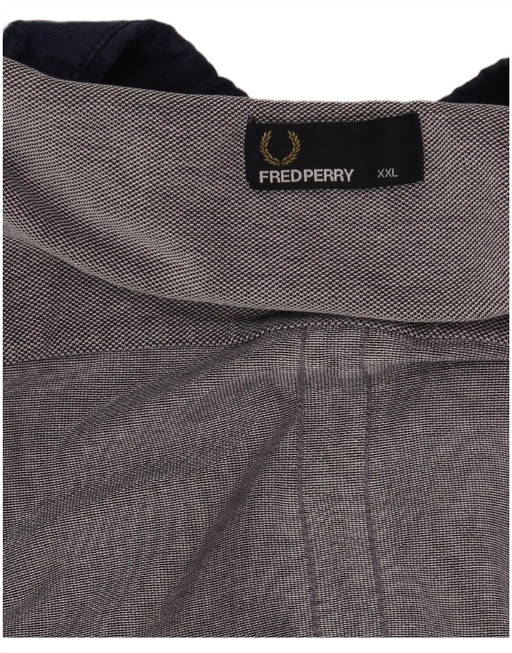 Camisa pólo masculina Fred Perry 2XL azul marinho