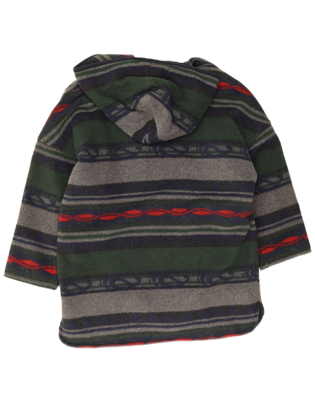 Sobretudo oversized feminino vintage Reino Unido 16 grande acrílico listrado multicolorido