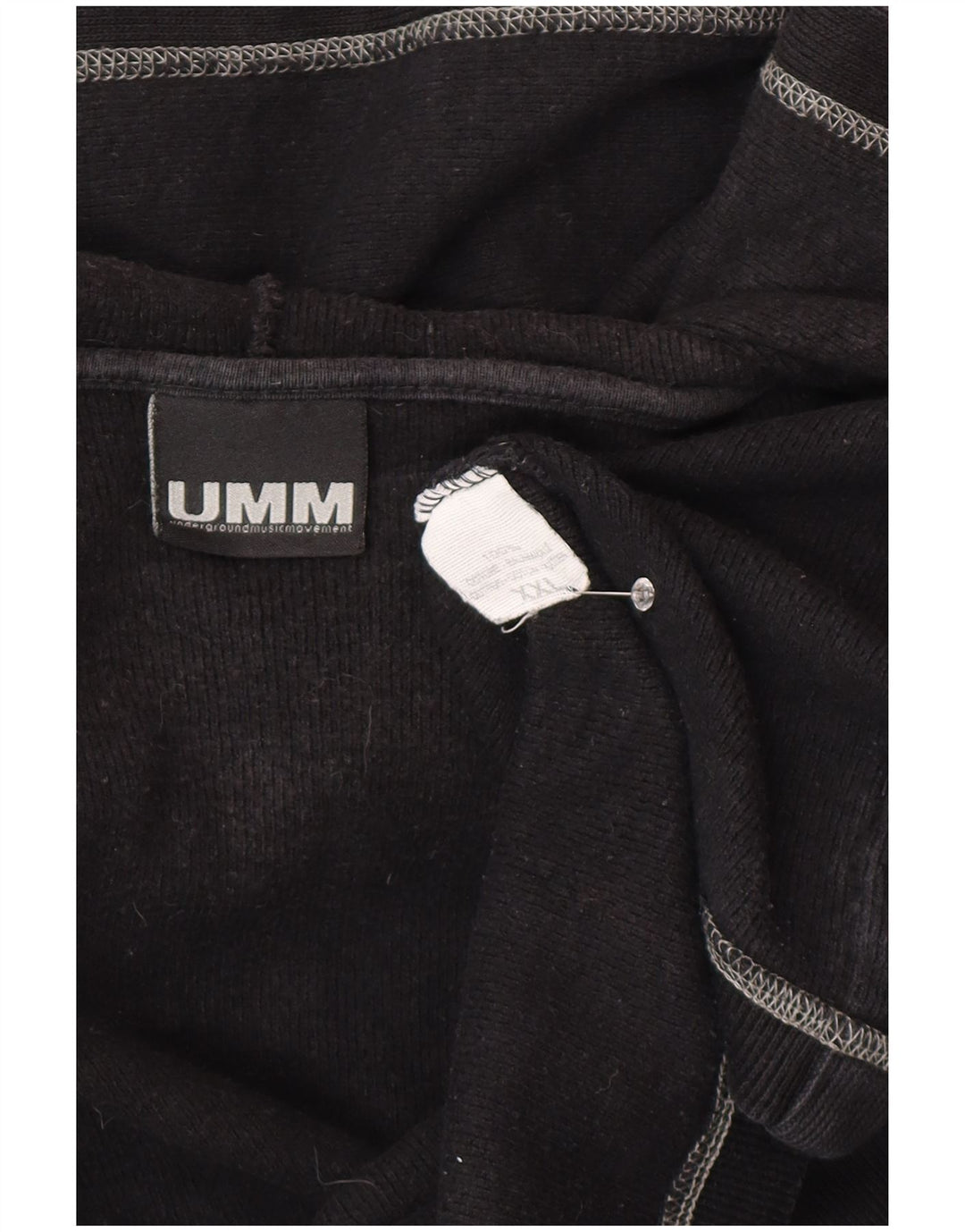 Suéter cardigã masculino com capuz UMM 2XL algodão preto