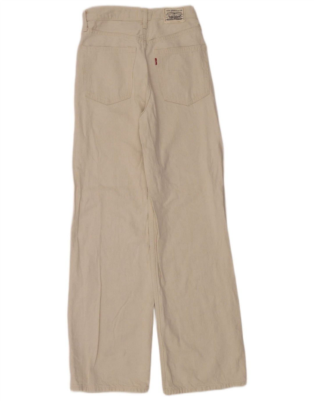 Jeans feminino Levi's cintura alta solta W27 L31 algodão bege