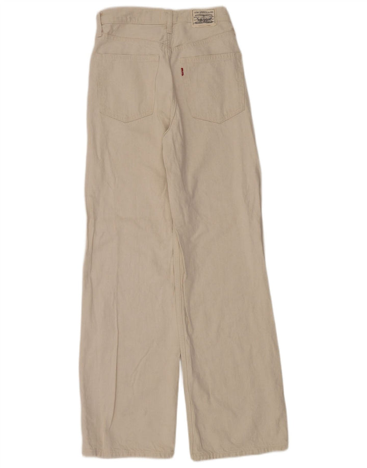 Jeans feminino Levi's cintura alta solta W27 L31 algodão bege