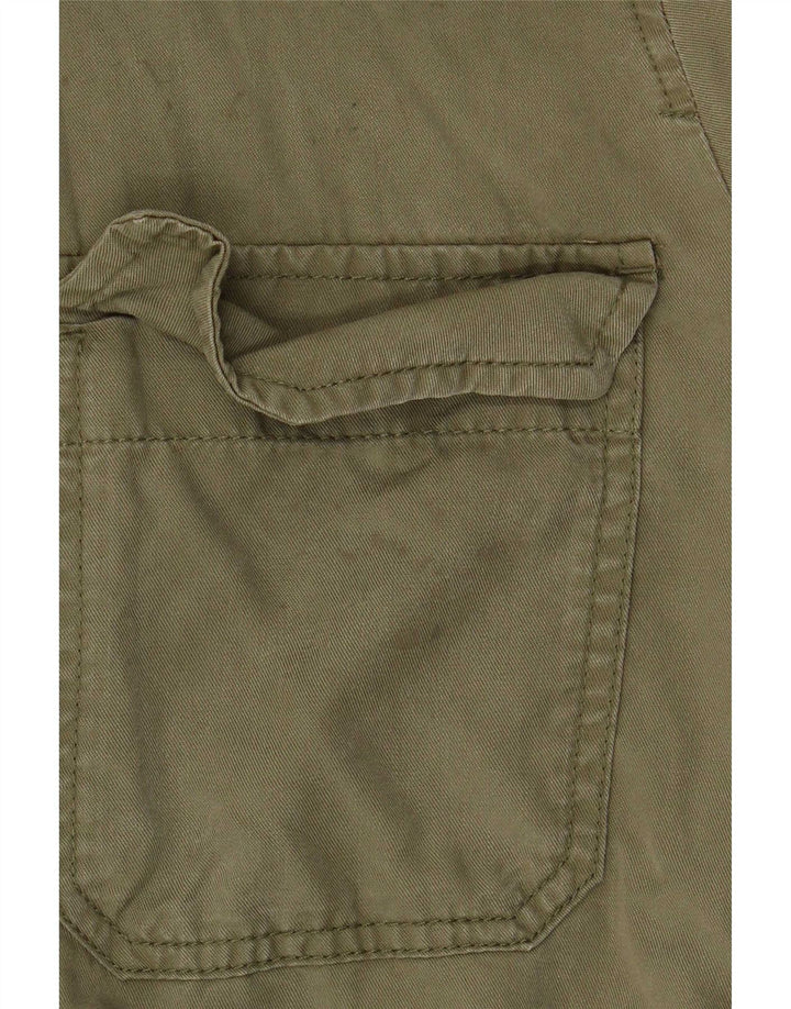 Camisa utilitária feminina Gap UK 14 Medium Khaki Tencel